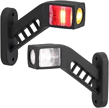 Justech 2 Pezzi Luci di Posizione Laterali Indicatore Ingombro 12/24V Luci Ingombro Camion Luce Laterale Omologata ECE Impermeabile IP65 Luci Posizione LED 3 Lati 3 Colori per Camion/Rimorchio/RV