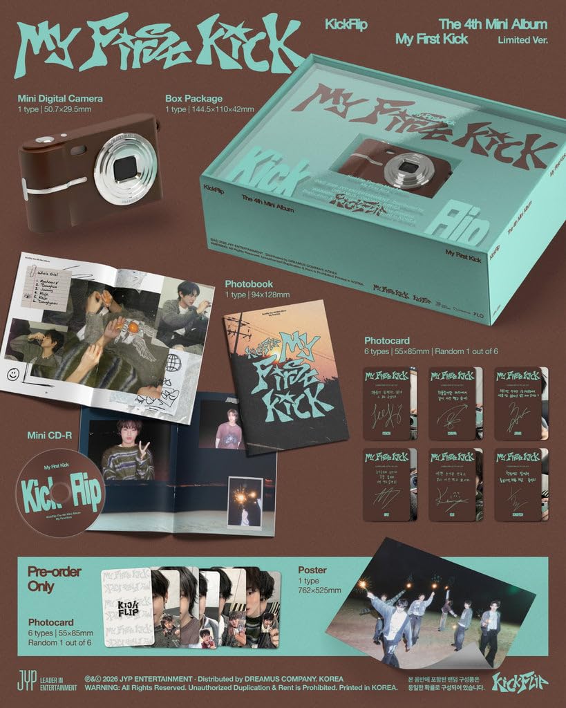 Amazon.com: Kick-Flip My First Kick [Limited ver.] 4th Mini Album+