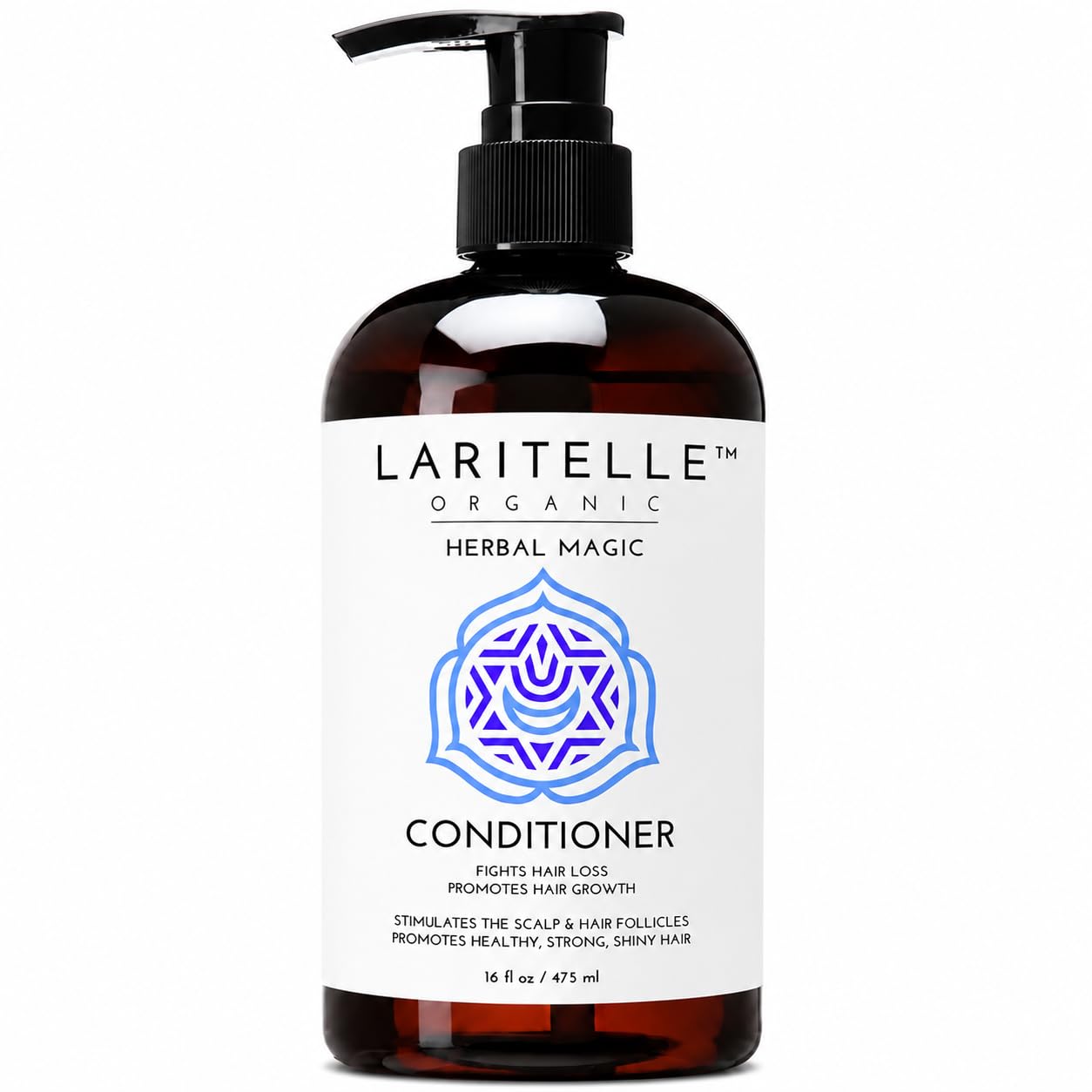 Laritelle Après-shampoing organique 16 oz | Prévention de la perte de cheveux, anti-casse, traitement des pointes fendues | Palmetto Rosemary & Saw | OGM, gluten, alcool, paraben, phtalates | Non