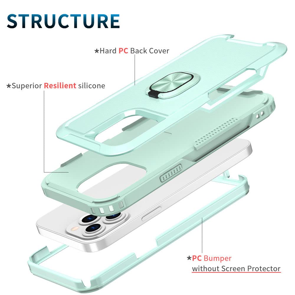 Custodia Resistente Con Supporto Ad Anello 3 In 1 Per IPhone