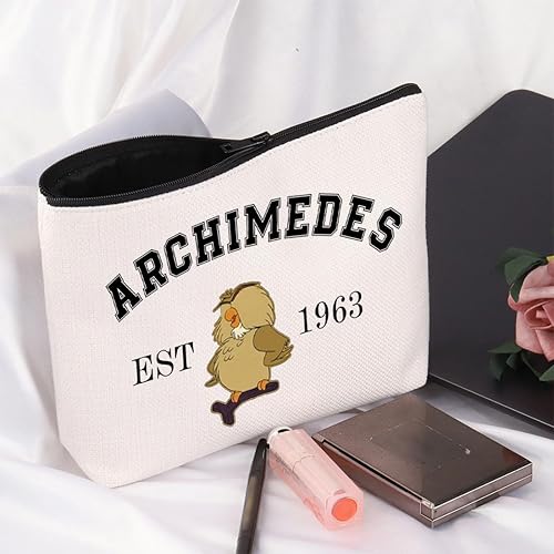 Miniatura 3 de Bolsa de maquillaje inspirada en la película de piedra de espada, bolsa de maquillaje de Arquímedes, búho de Arquímedes, bolsa de cosméticos,