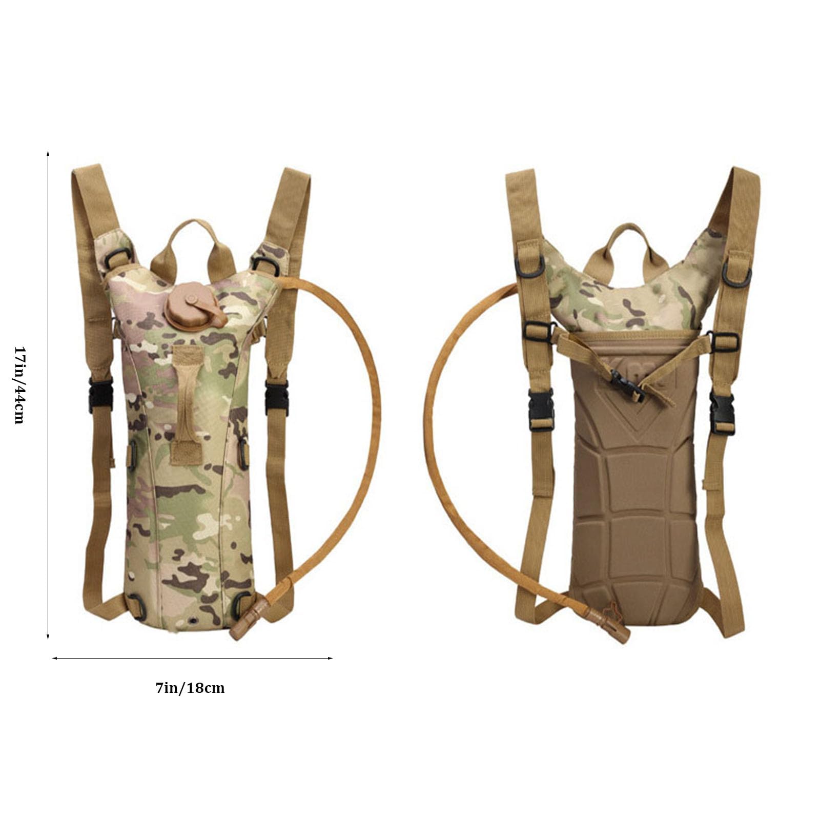 US Military Trinkrucksack Mit 3L Wasserblase – MOLLE-System, Gepolstert, Für Outdoor & Sport