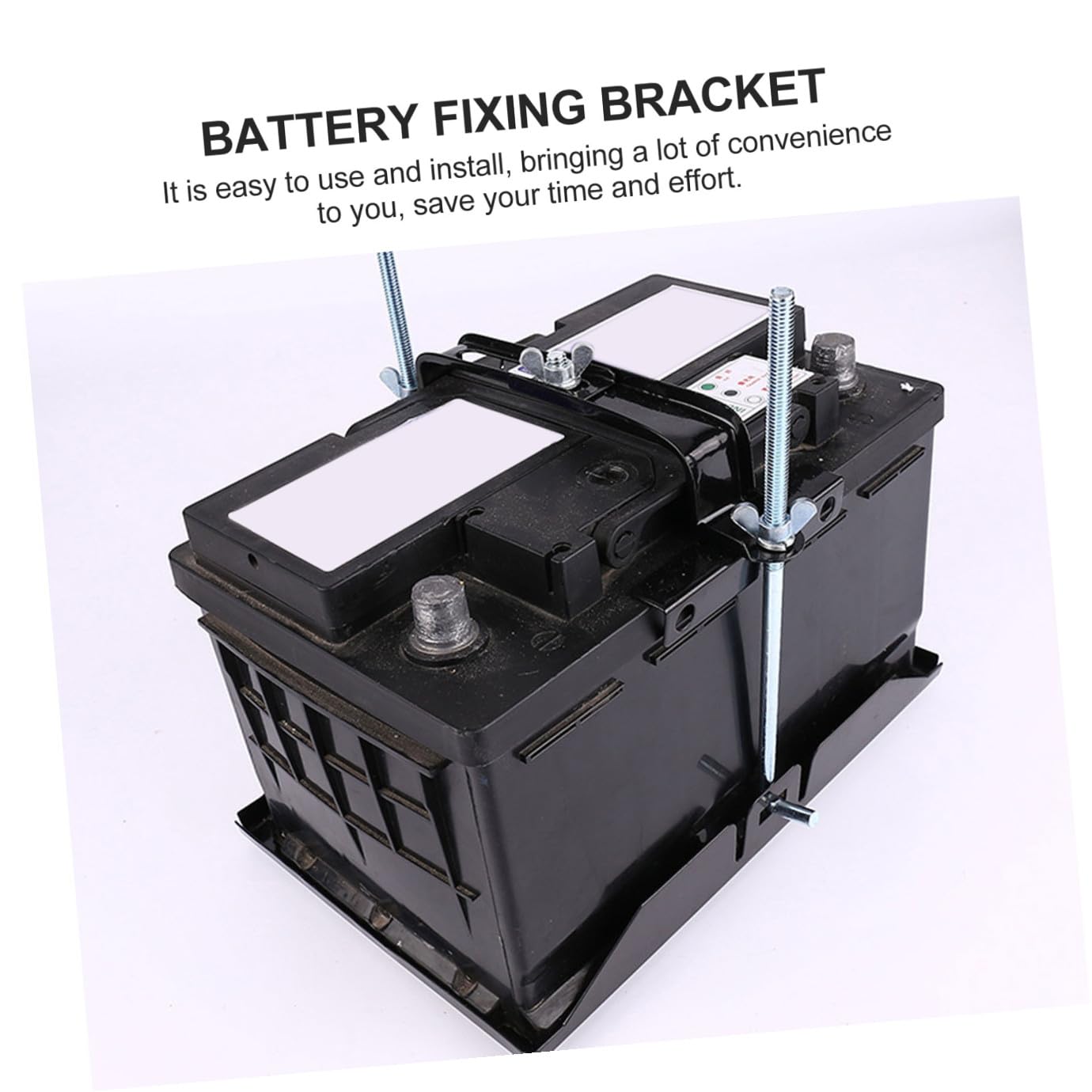 Noir Support de Batterie de Voiture 1 Set en Fer
