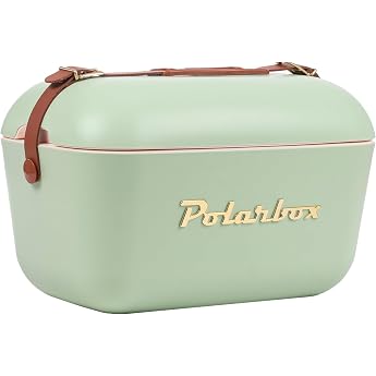 Polarbox 12 Litre Classic Cool Box Olive Green Ice Box for Beach Picnic & Party Convertible Lid Lunch Box Thermal Cool Box Ice Cool Box