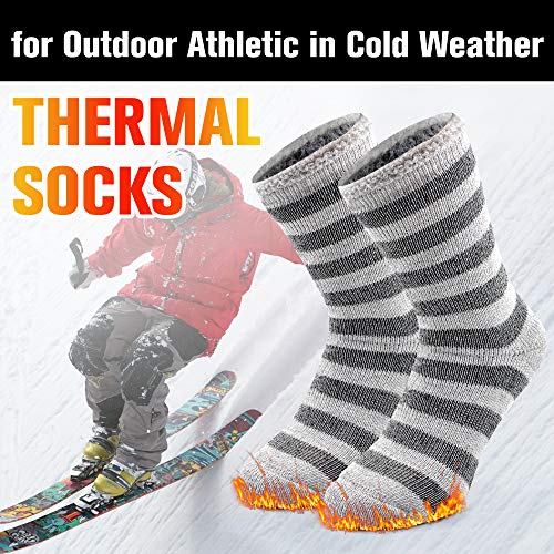 Image of Busy Socks Winter Warm Thermal Socks for Men Women Extra Thick Insulated Heated Crew Boot Socks for Extreme Cold Weather