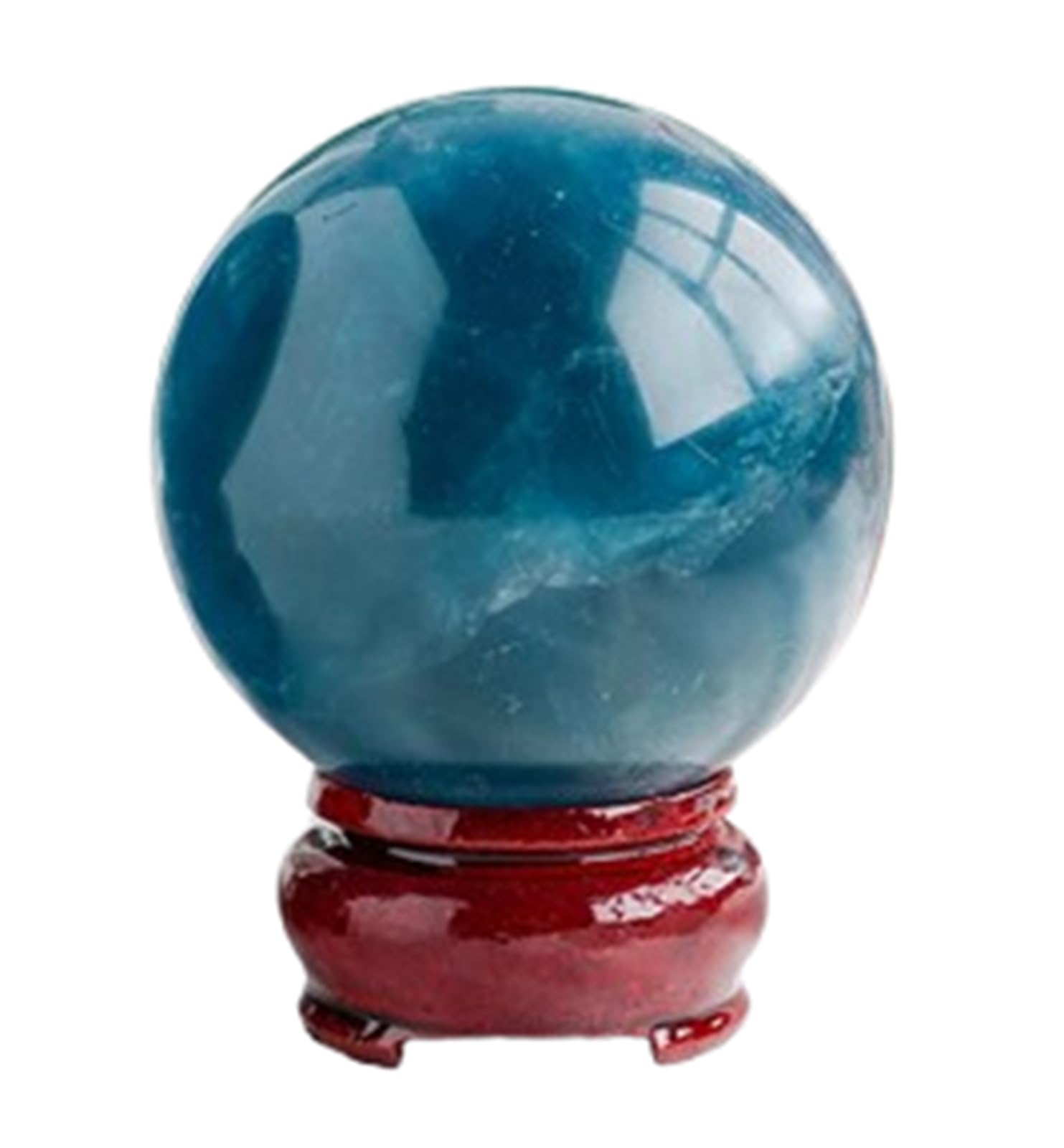AARTERZZA Blue Fluorite Crystal Ball Decorative Gemstone Sphere Ornaments Divination Home Decoration for Wedding Party Room Office,50~60mm