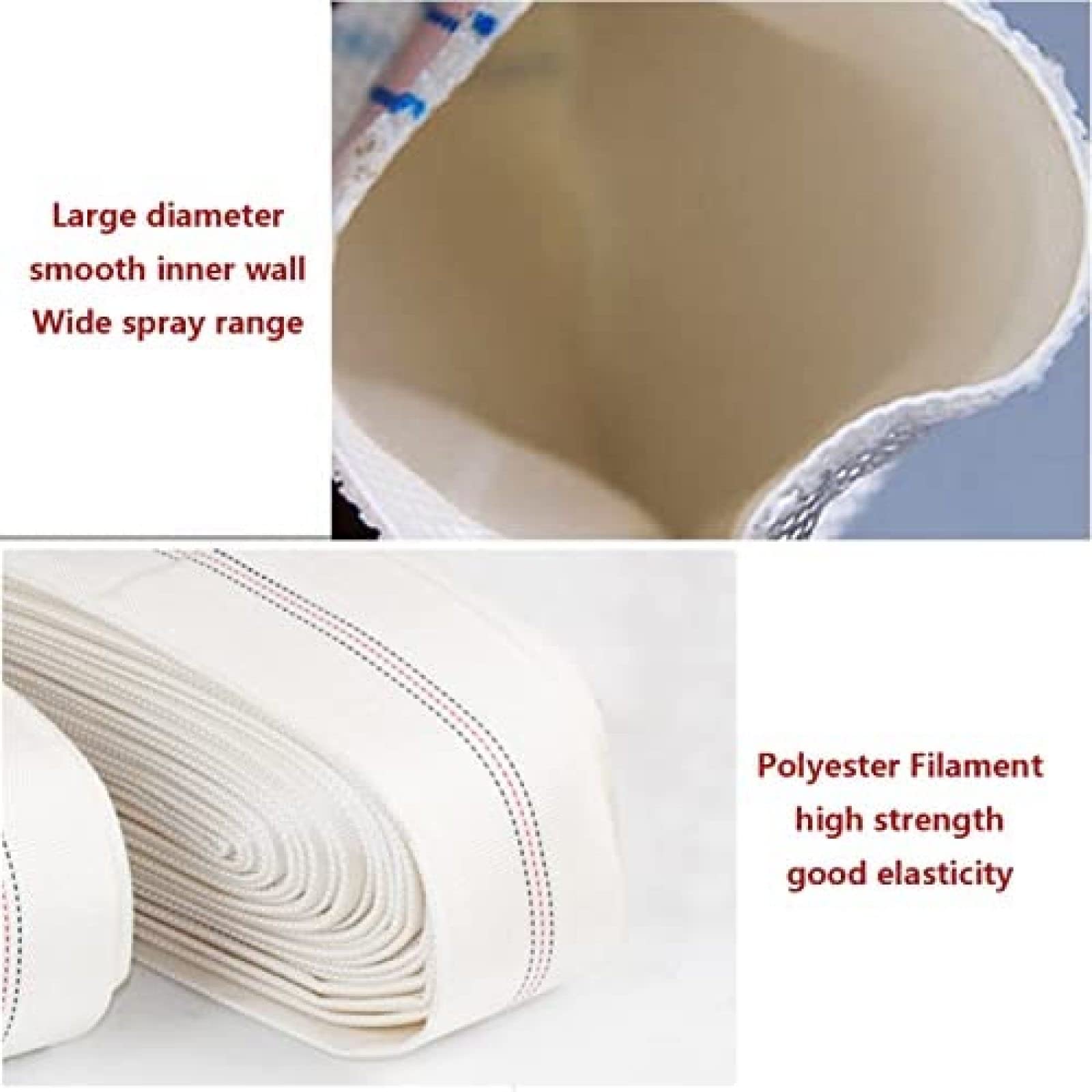 Manguera flexible de descarga de agua resistente de 5 cm, lona de poliéster ligera para riego de jardín y lucha contra incendios, solución de suministro de agua de 18 m (50 mm)