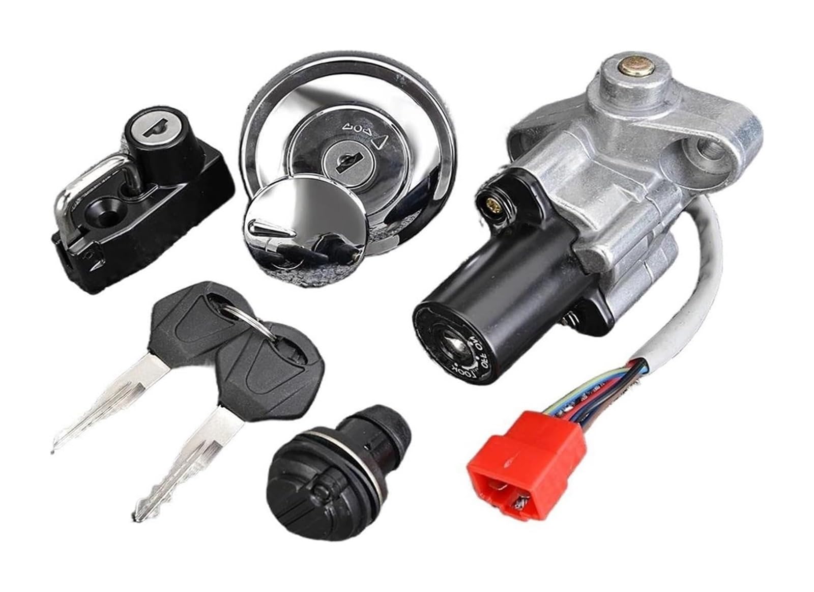 Cerradura De Encendido para Yamaha para XVS1100A para Drag Star Classic 2000-2008 Interruptor Arranque Tapa Tanque Combustible Motocicleta Juego Cerradura Encendido