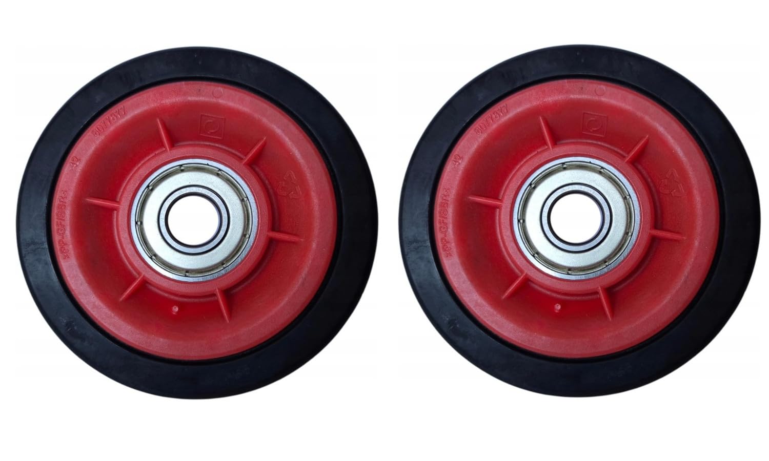 2 x Laufrolle, Walze für Trockner, Trommel kompatibel mit AEG Electrolux 8077877028, 8077877036, 1364025005