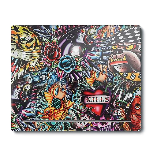 Image of MightySkins Skin Compatible with Alienware X16 R1 (2023) Full Wrap Kit - Old School Tattoo | Protective, Durable, and Unique Vinyl Decal wrap Cover | Easy to Apply & Change Styles | Made in The USA