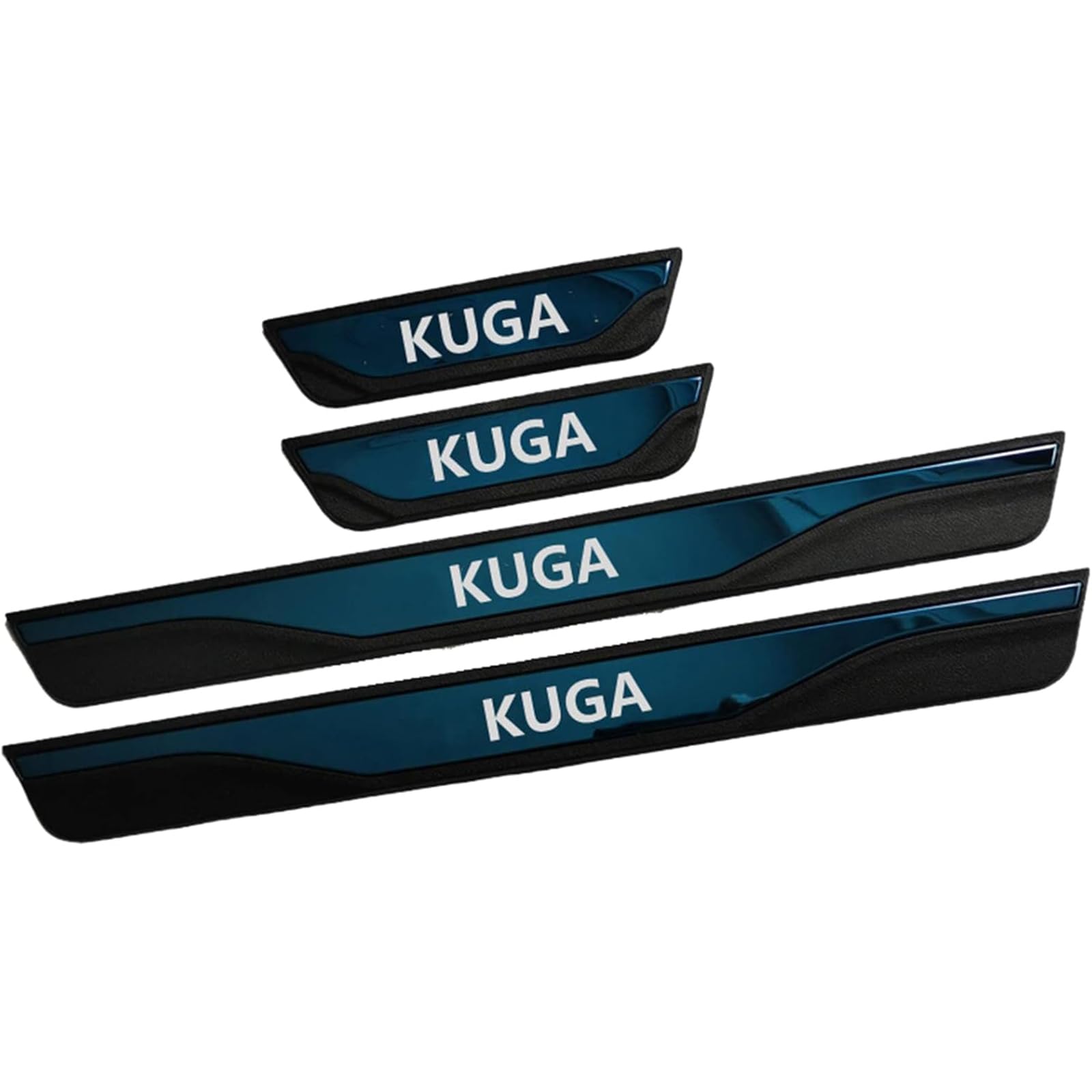 Klhywen Blue 4Pcs Car Door Sill Protector For Fo-Rd Kuga 2013-2019 Car Threshold Scuff Plate Stainless Steel Stickers Styling Accessories,