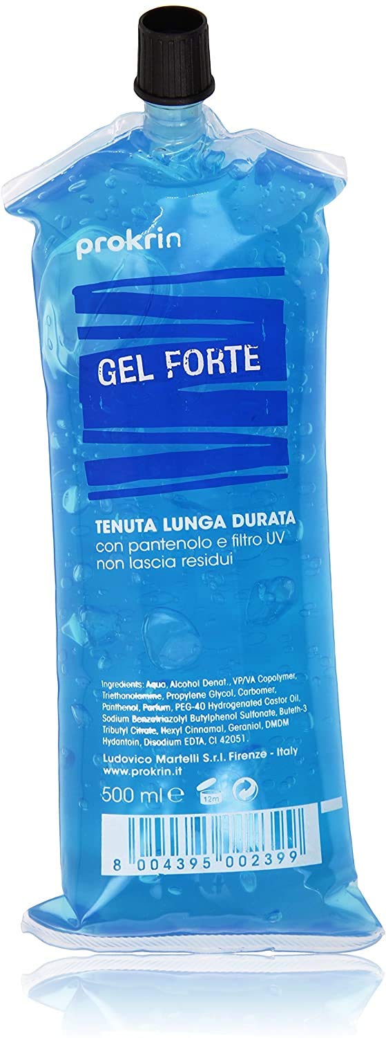 Gel vessie Forte Bleu Prokrin pour mise en pli et coiffure de cheveux éclatante