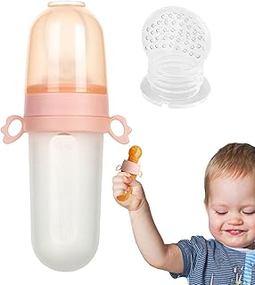 ベビーフルーツフィーダー – シリコンフルーツフードフィーダーおしゃぶり、ミルクフローズンセット |幼児用セルフフィーディング安全おしゃぶり、歯が生える救済おもちゃ、簡単グリップベビーフィーダー、健康的な用のソフトBPAフリーベビーフィーダーツール