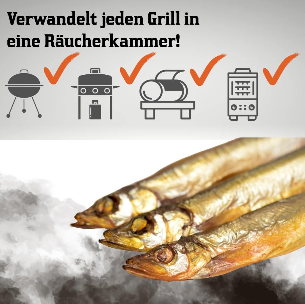Jaeger Original Spar-Brand Gr. 3 aus Edelstahl, Made in Germany, 20 Stunden Kaltrauch. Cold Smoke Generator, Food Smoker, Kaltrauch, Räucherschnecke