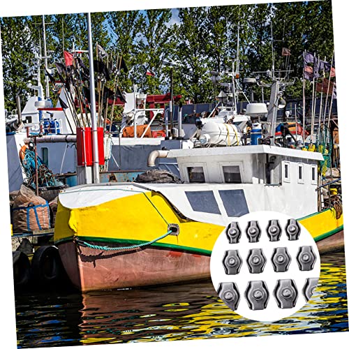 12 Unidades Mandril peças de hardware de braçadeira de cabo clipes de conector de corda parafusos cl