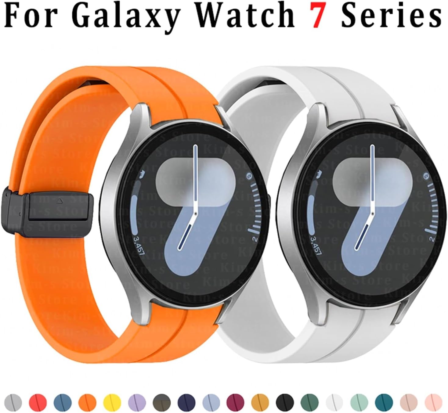 Original Silicone Strap For Samsung Galaxy watch 6 Cassic 43mm 47mm 5Pro 45mm Watch FE 4 5 6 7 40 44MM Magnetic Buckle Bracelet Watchbands