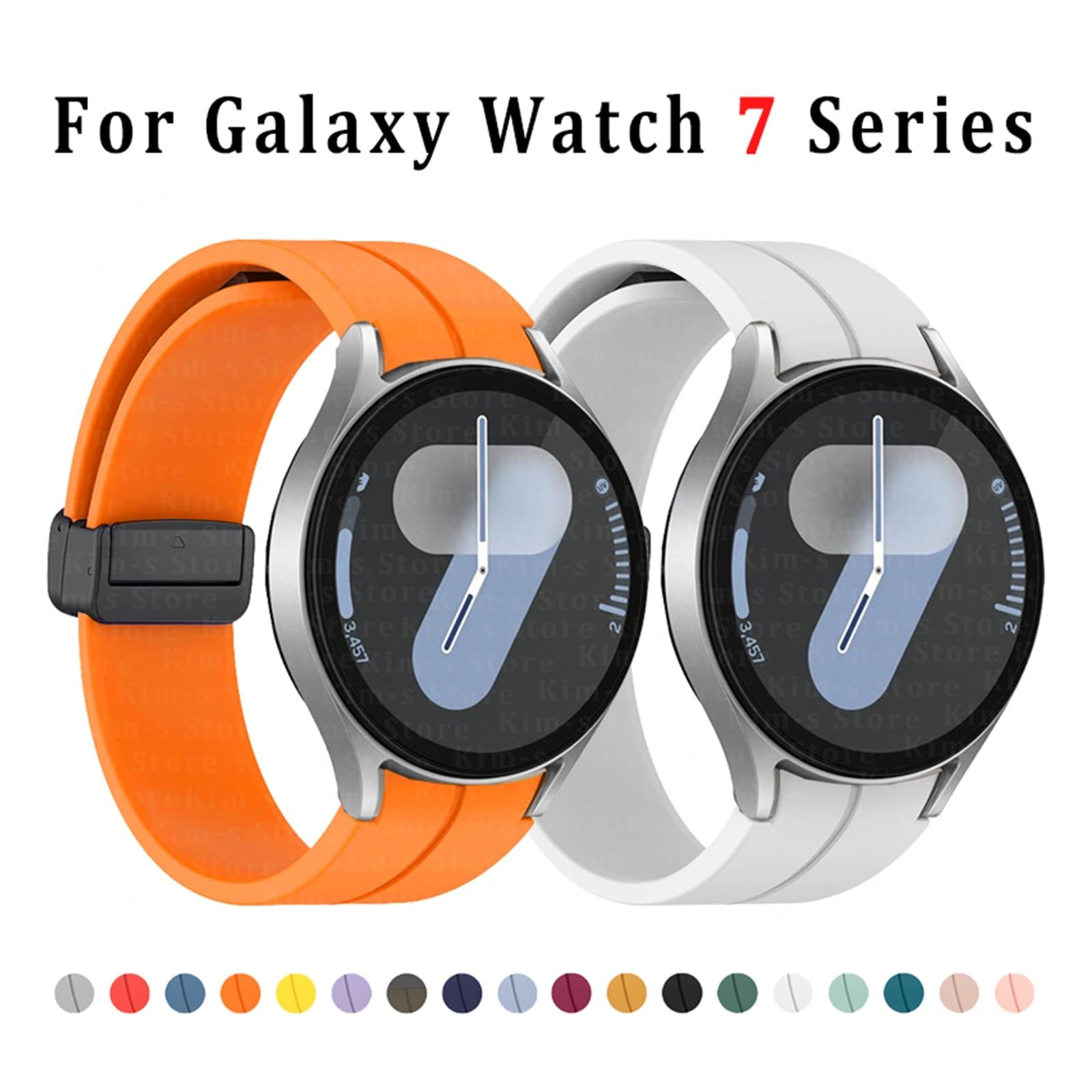 Oryginalny silikonowy pasek do zegarka Samsung Galaxy Watch 6 Cassic 43 mm 47 mm 5Pro 45 mm Watch FE 4 5 6 7 40 44 mm klamra magnetyczna bransoletka paski do zegarków