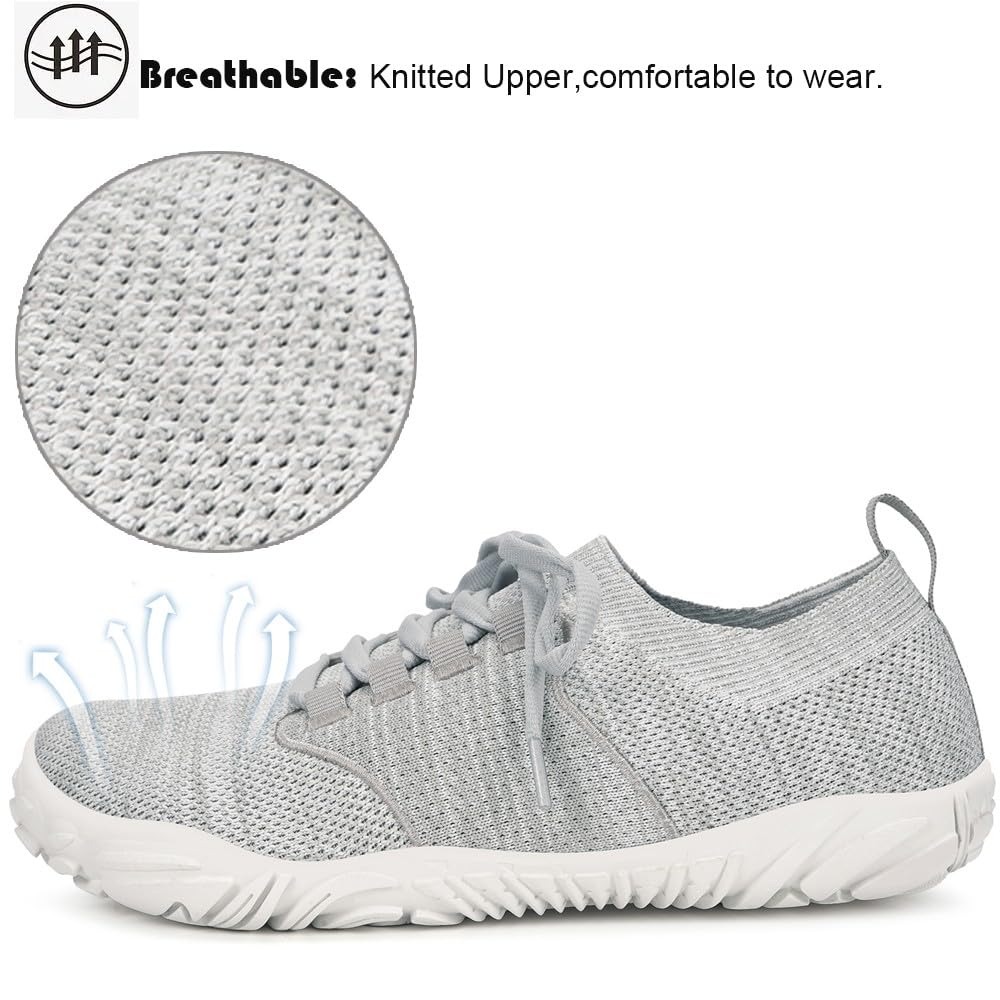 Knit Barefoot Minimaliste Uomo Donna Scarpe da Pianta Larga Trail Sneaker Camminata Running Leggere Flessibile con Zero Drop Soles 36-47