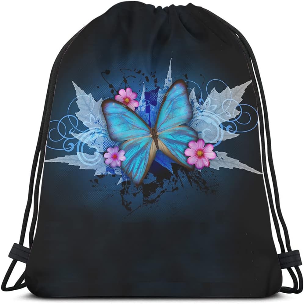 Sea Turtle Drawstring Bags Backpack Bag Mediterranea Style Sea Theme Outdoor Beach Coastal Animal Sea Fish Sport Gym Sack Drawstring Bag String Bag Yoga Bag for Men Women