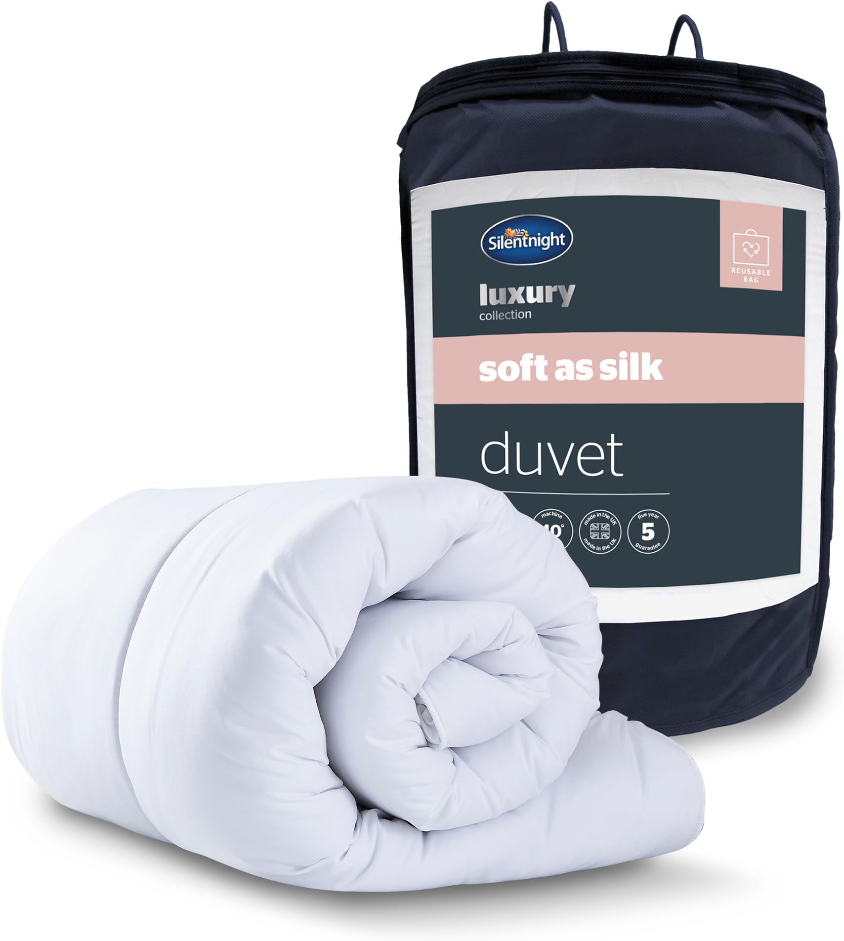 Silentnight Soft As Silk 10.5 Tog Duvet - Luxury All Seasons Summer Winter Duvet Quilt for Luxurious Comfort and Supreme Softness - Hypoallergenic and Machine Washable - Super King