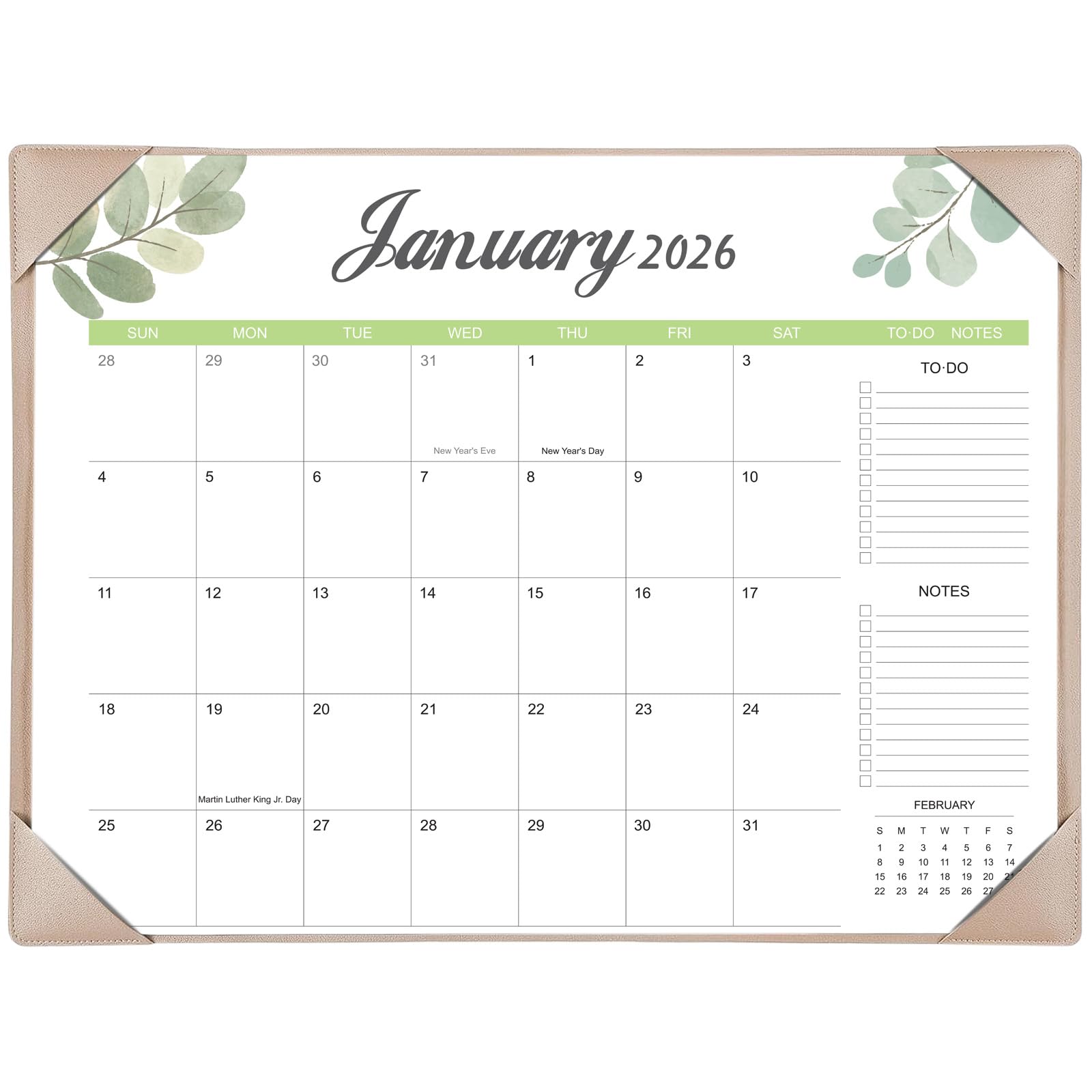 Photo 1 of Desk Calendar 2026-2027 with Desk Mat – 22" x 17" Large Desk Pad Calendar Runs from January 2026 to June 2027, Office Supplies Desktop Monthly Calendar for Home & Office