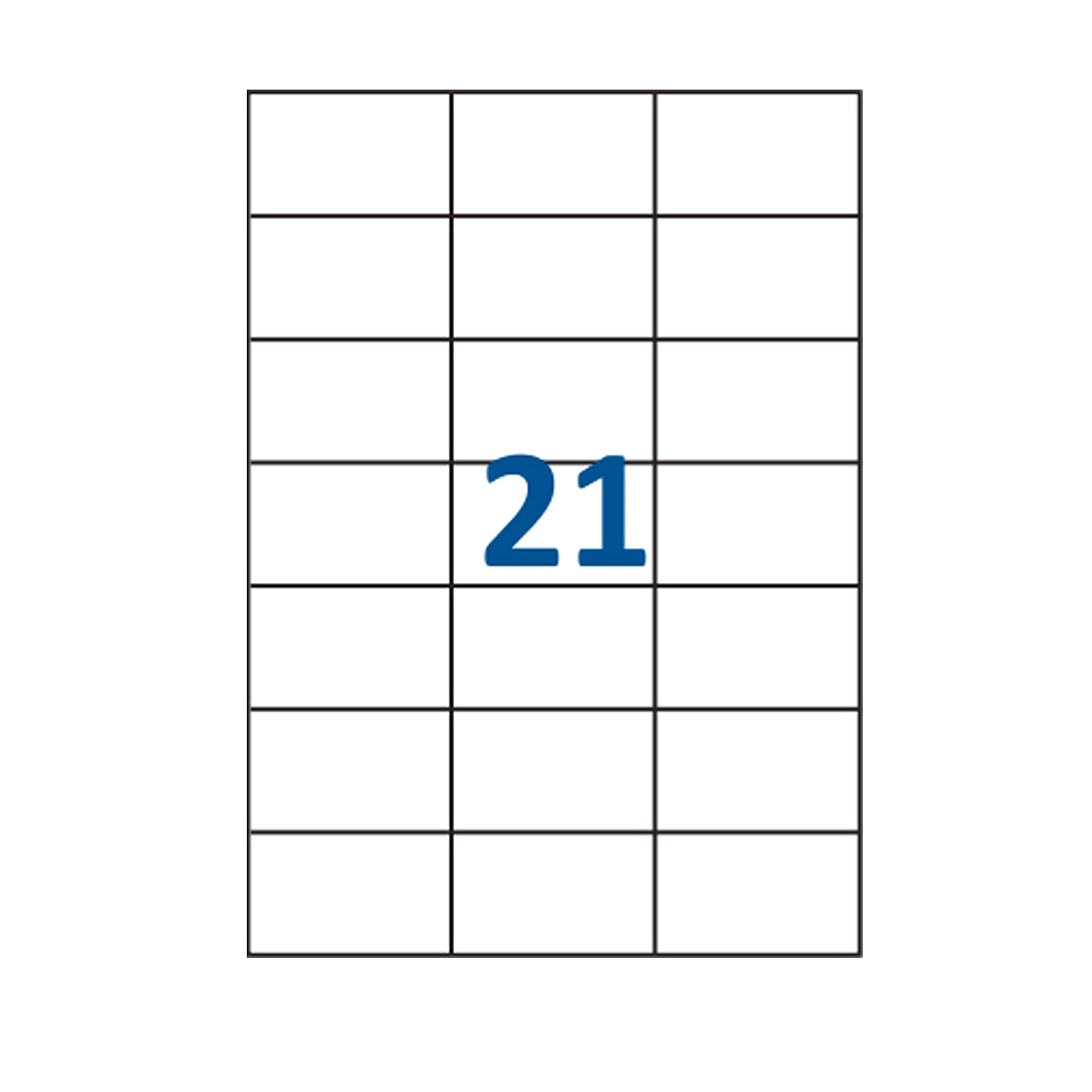 Jeco - Lot de 6300 étiquettes autocollantes multi-usages 70 x 42,3 mm soit 300 planches A4 de 21 étiquettes (compatibles 3652), personnalisables et imprimables