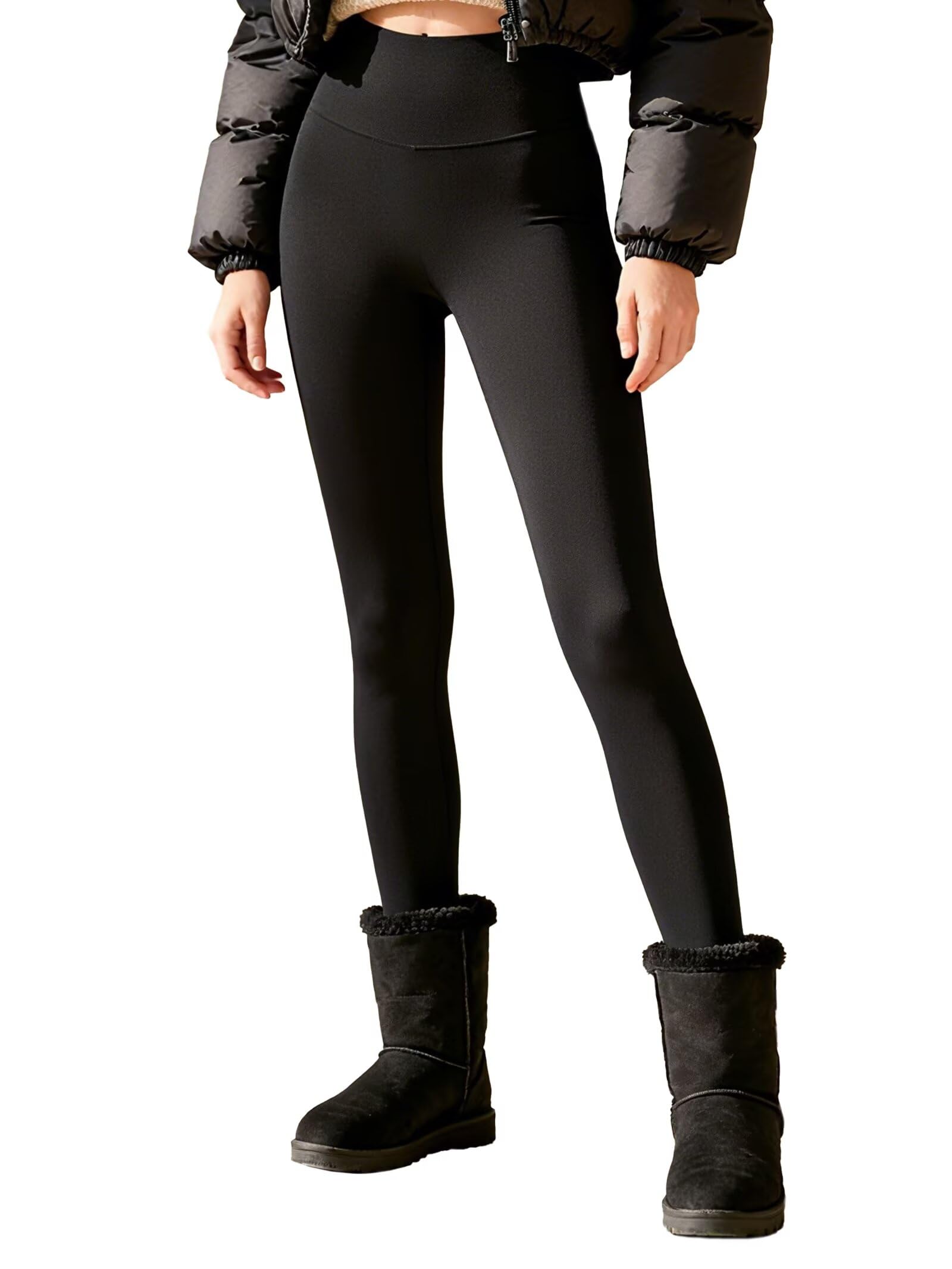 Sunzel Fleece Lined Leggings Women High Waisted Tummy Control Winter Warm Thermal Workout Yoga Pants Tights for Cold
