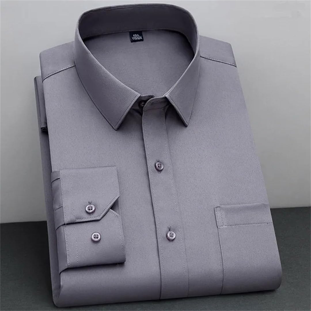 Modisches Hemd, klassisch, einfarbig, Business, Freizeit, weiche Langarmshirts für Herren