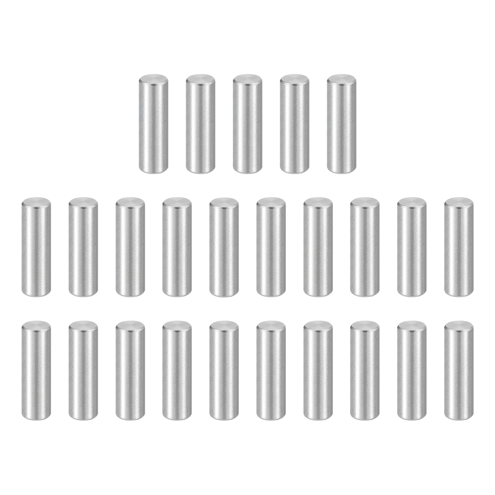 sourcing map 25pcs Dowel Pins, M8 x 30mm 304 Stainless Steel Cylindrical Shelf Support Peg Pin Rod Fasten Elements for Metal Devices Wood Furniture DIY Installation, Silver โ image 1