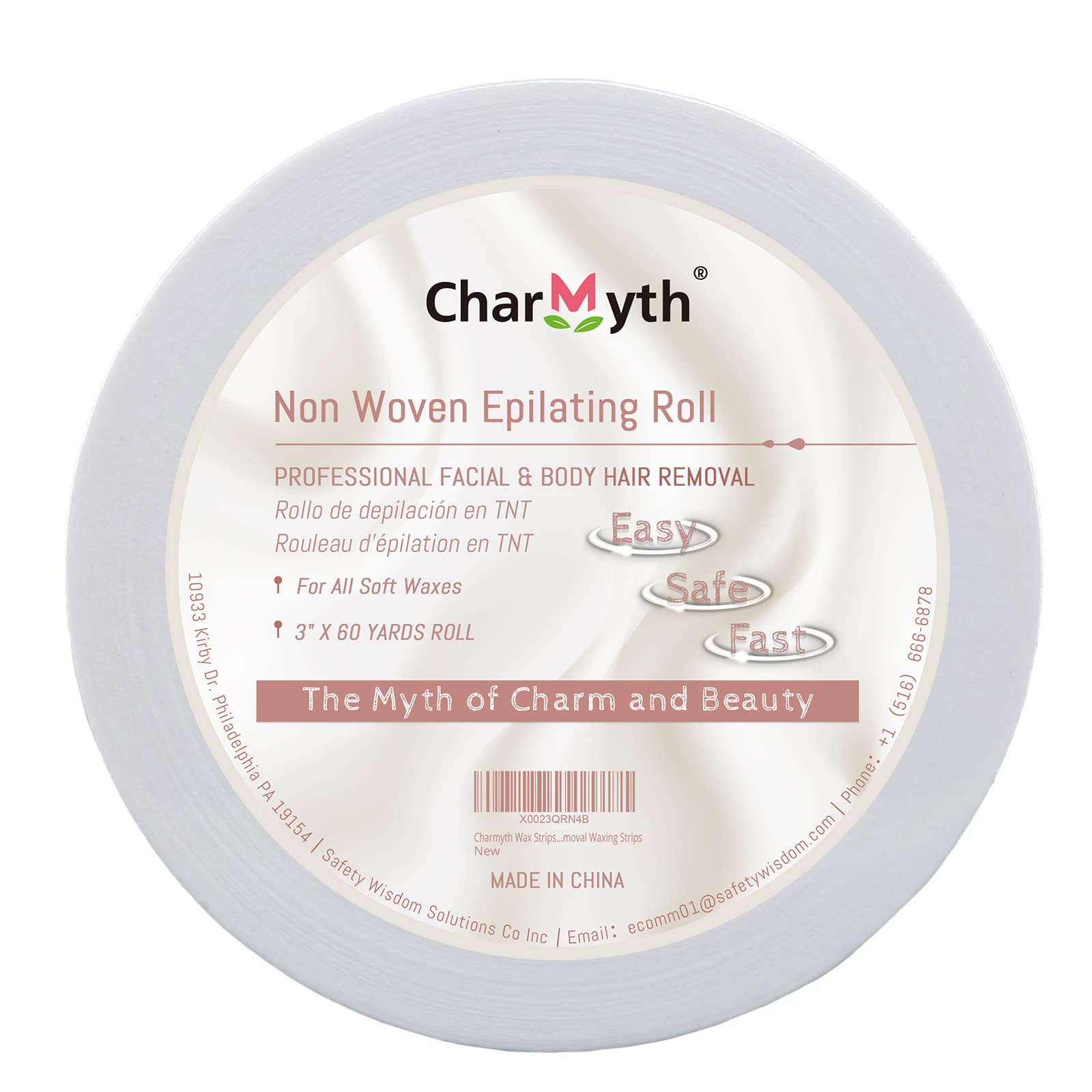 Wax Strips Epilating Roll Non Woven Disposable for Body & Face 60 Yard Hair Removal Waxing Strips