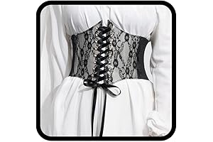 Vintage Black Lace Corset Belt: Enhance Your Allure and Shape with Our Elegant Waist Cincher