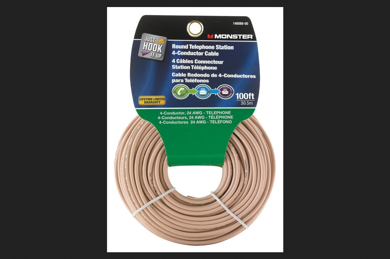 Wire Telephone 100' Ivy by MONSTER JHIU MfrPartNo 140088-00