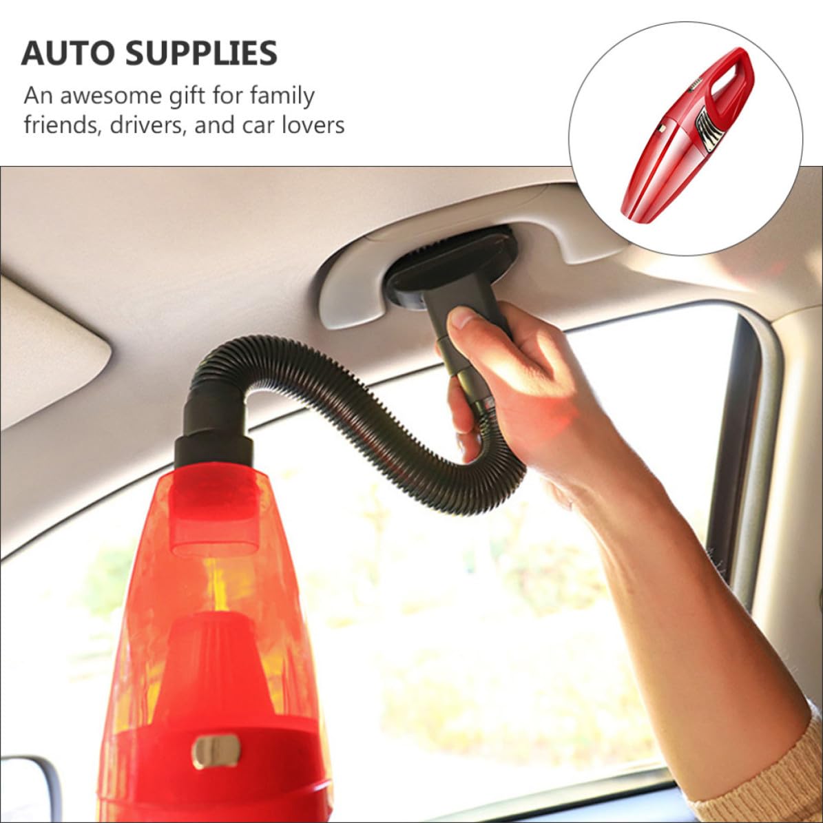 Aspirapolvere Portatile Leggero Ricarica Usb senza Fili Auto Potente in Abs per Pulizia Chioma di Animali e Briciole Durante la Guida in Auto