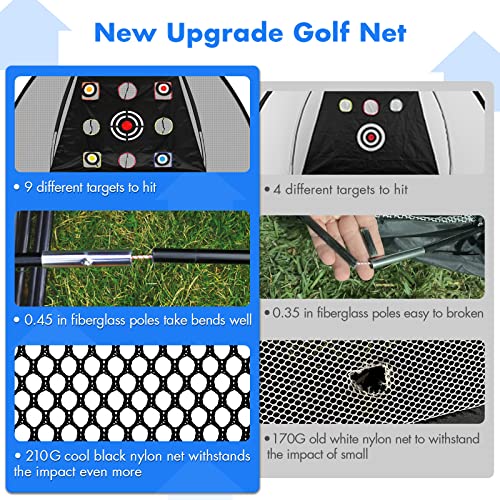 image for Premkid Golf Net,10x7ft Golf Hitting Training Aids Nets for Backyard D