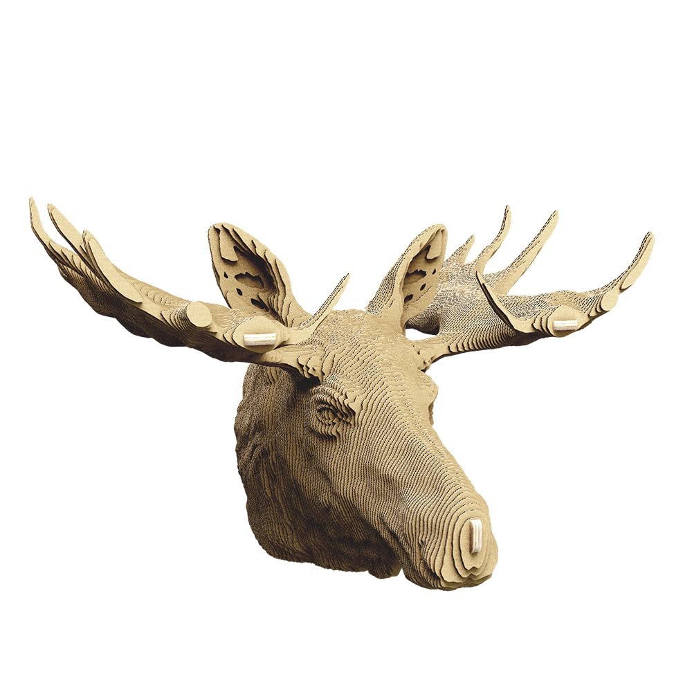 Élan Puzzle 3D en Carton – Maquette à Monter | 308 Pièces, 27 × 20 × 17 cm – Kit Sculpture DIY à Peindre, Matériaux Recyclés, Ados & Adultes, Idée Cadeau Déco