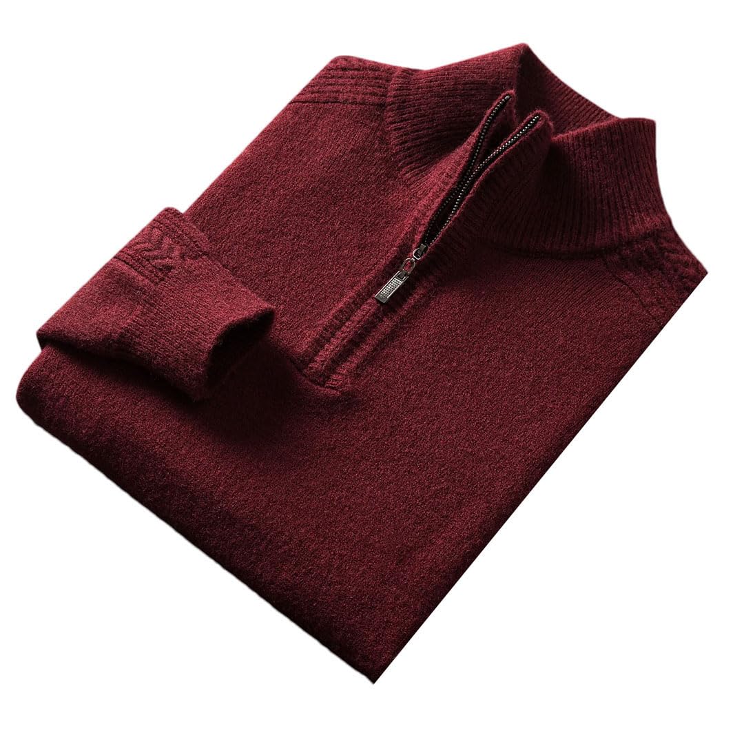 Hgvcfcv Maglioni Mezza Zip Lana Cashmere Maglieria Pullover Moda Invernale Uomo Abbigliamento Pulover Maglioni