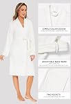 ROSYLINE Robes de bain pour femmes Terry Cloth Peignoir Longueur du genou Robe de bain Soft Kimono Robes