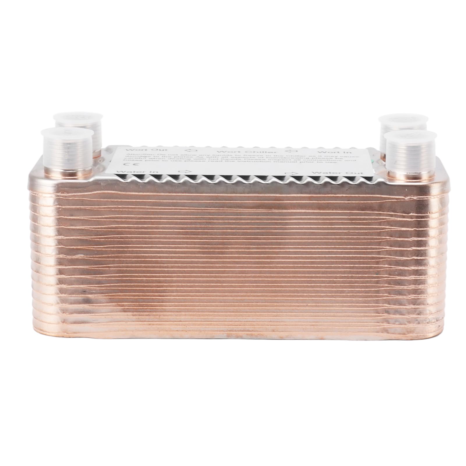 Intercambiador de calor de acero inoxidable, intercambiador de calor de 30 placas, contracorriente duradera, ultra eficiente, rosca NPT de 1/2 pulgada para fermentación comercial
