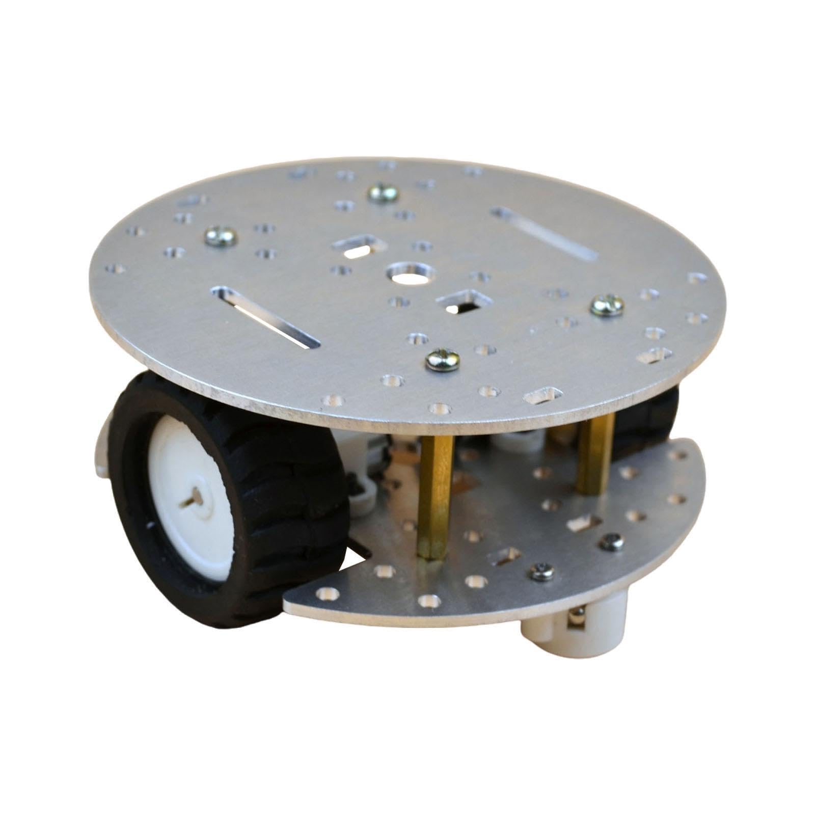Chasis de Coche Robot Inteligente, Chasis DIY, Marco de Codificación, Regalo, Motor Reductor, Plata