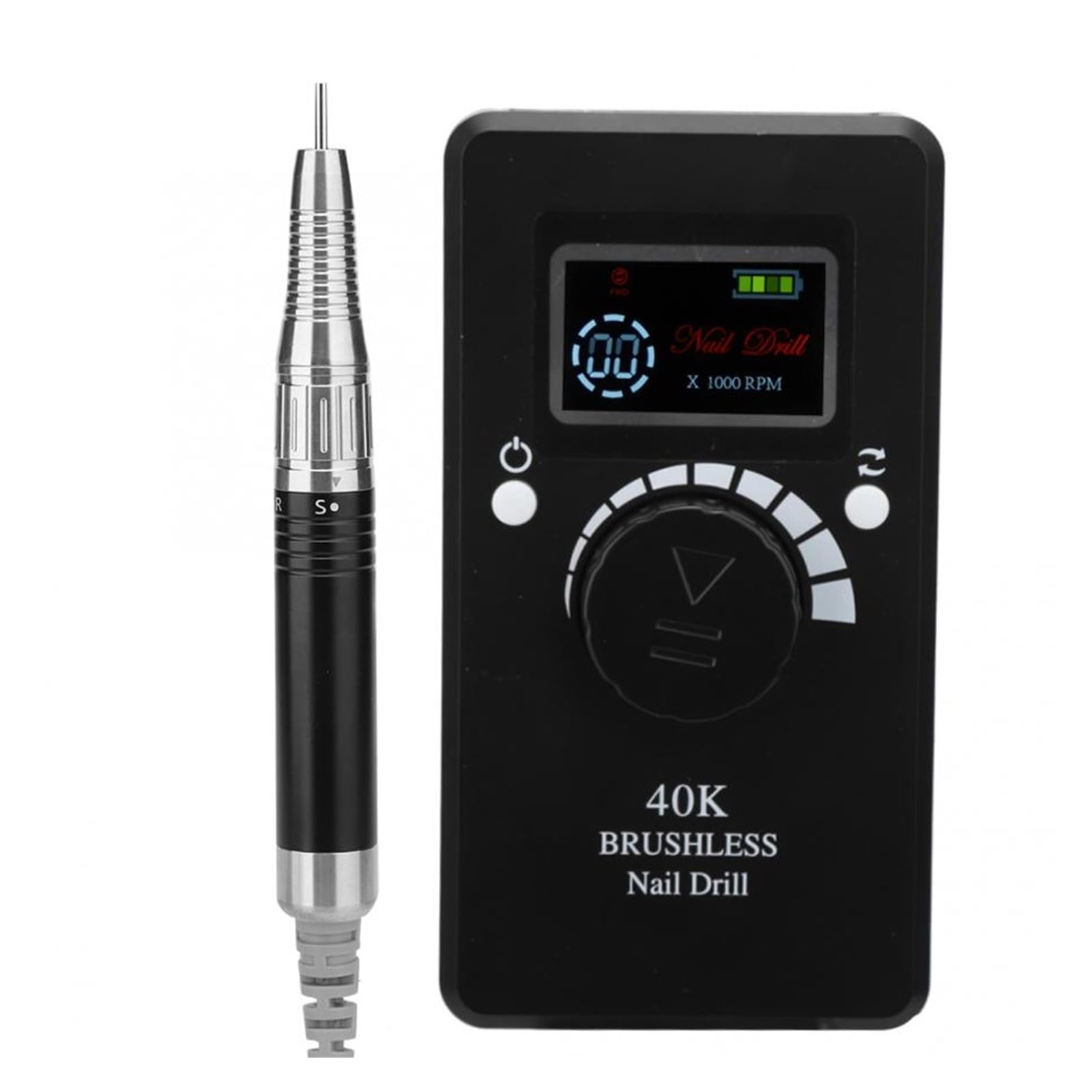 Lima elettrica per unghie Trapano elettrico portatile for nail art da 40000 giri/min, dispositivo for lucidatura for lucidatura for lucidatura a macchina con strumento for pedicure con manico Lima pre