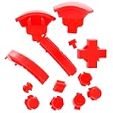 Deal4GO Button set with ABXY D-Pad Home Capture L R ZR ZL Triggers replacement for Nintendo Switch Lite Plastic (Red)