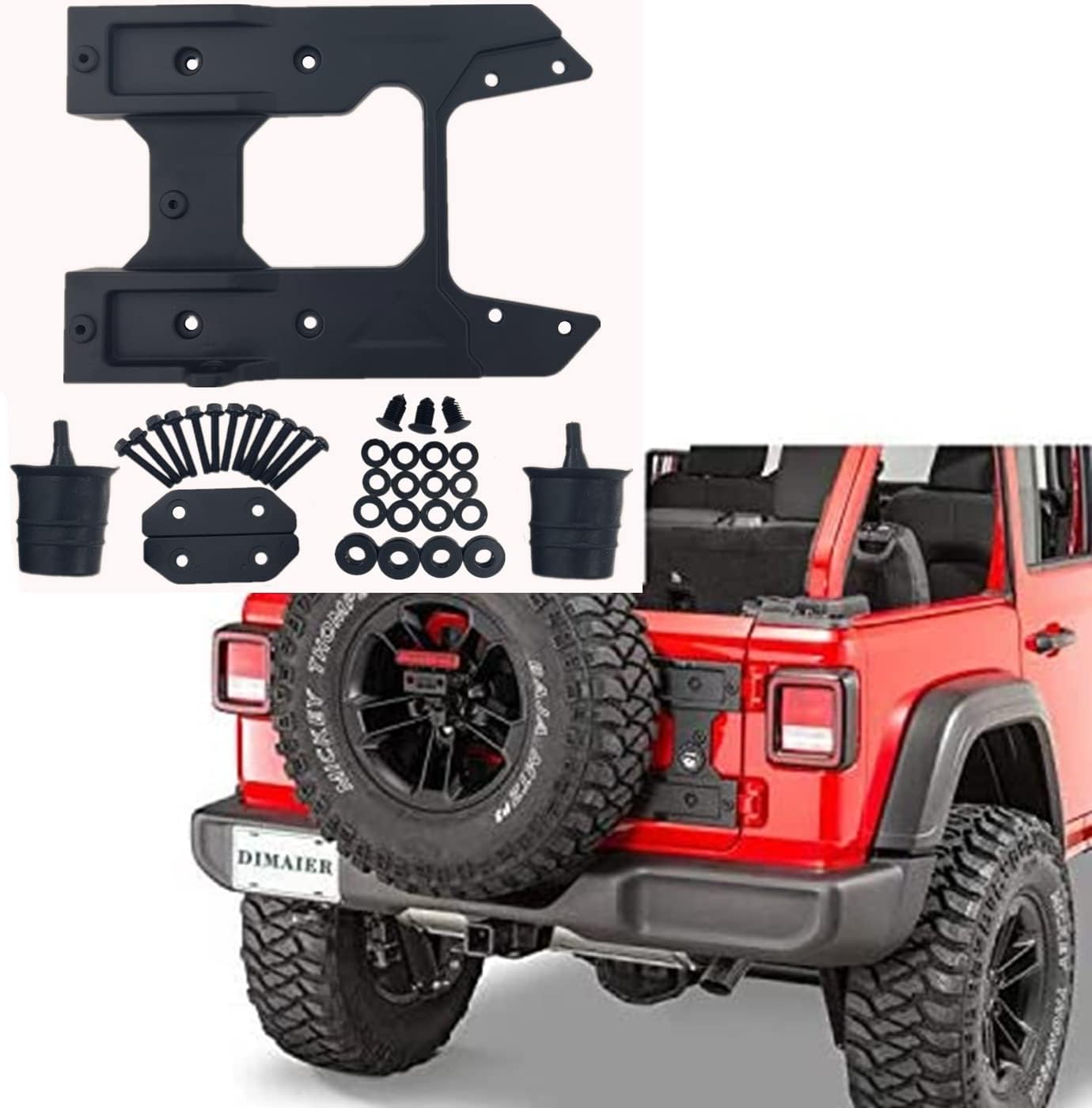 Dimaier 82215356AB Spare Tire Carrier Tailgate Bracket for 20182021 Jeep JL Wrangler, Hinge