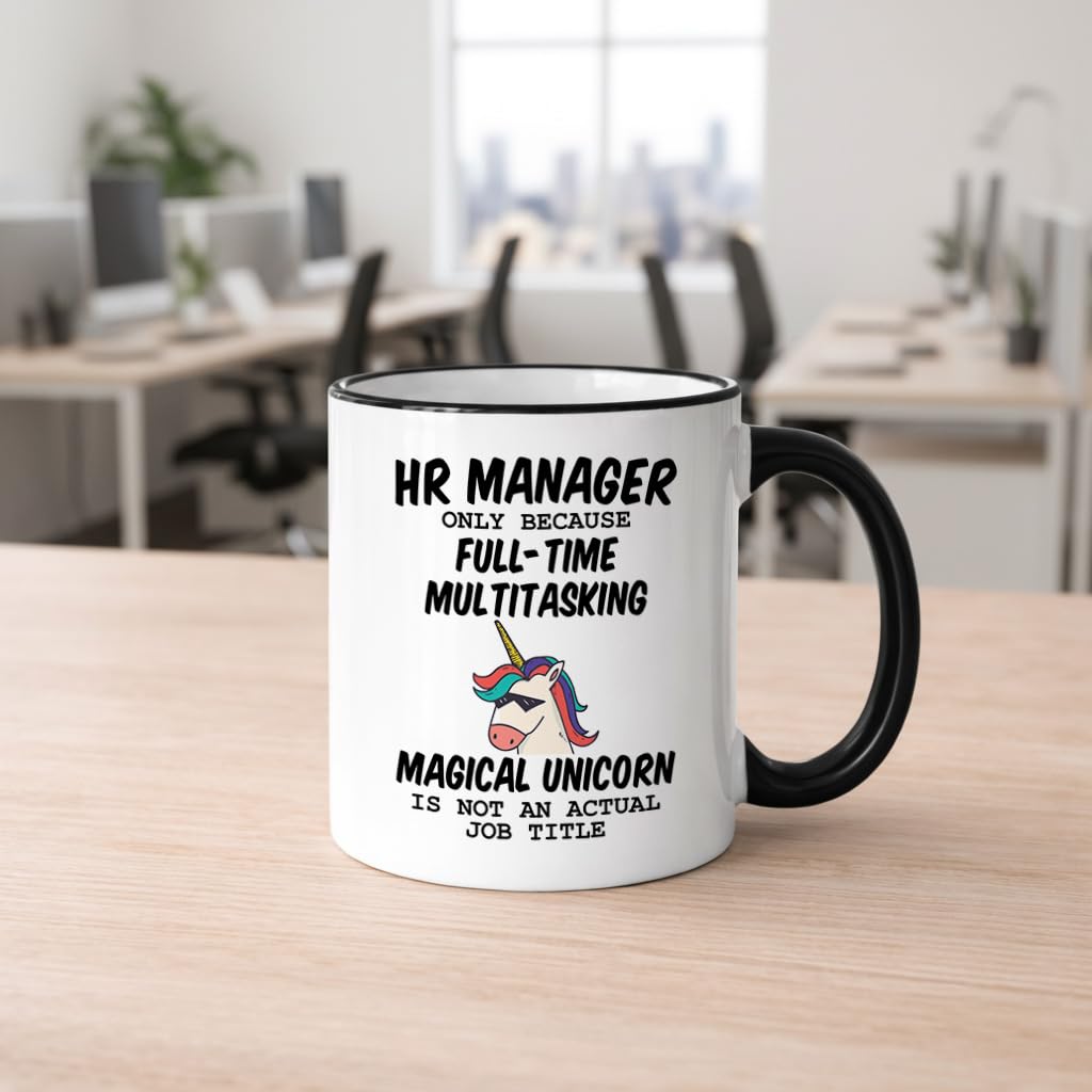 Regalo delle risorse umane. Tazza da 325 ml. Perché unicorno non è un vero titolo di lavoro. Idea regalo per capo o collega d'ufficio.