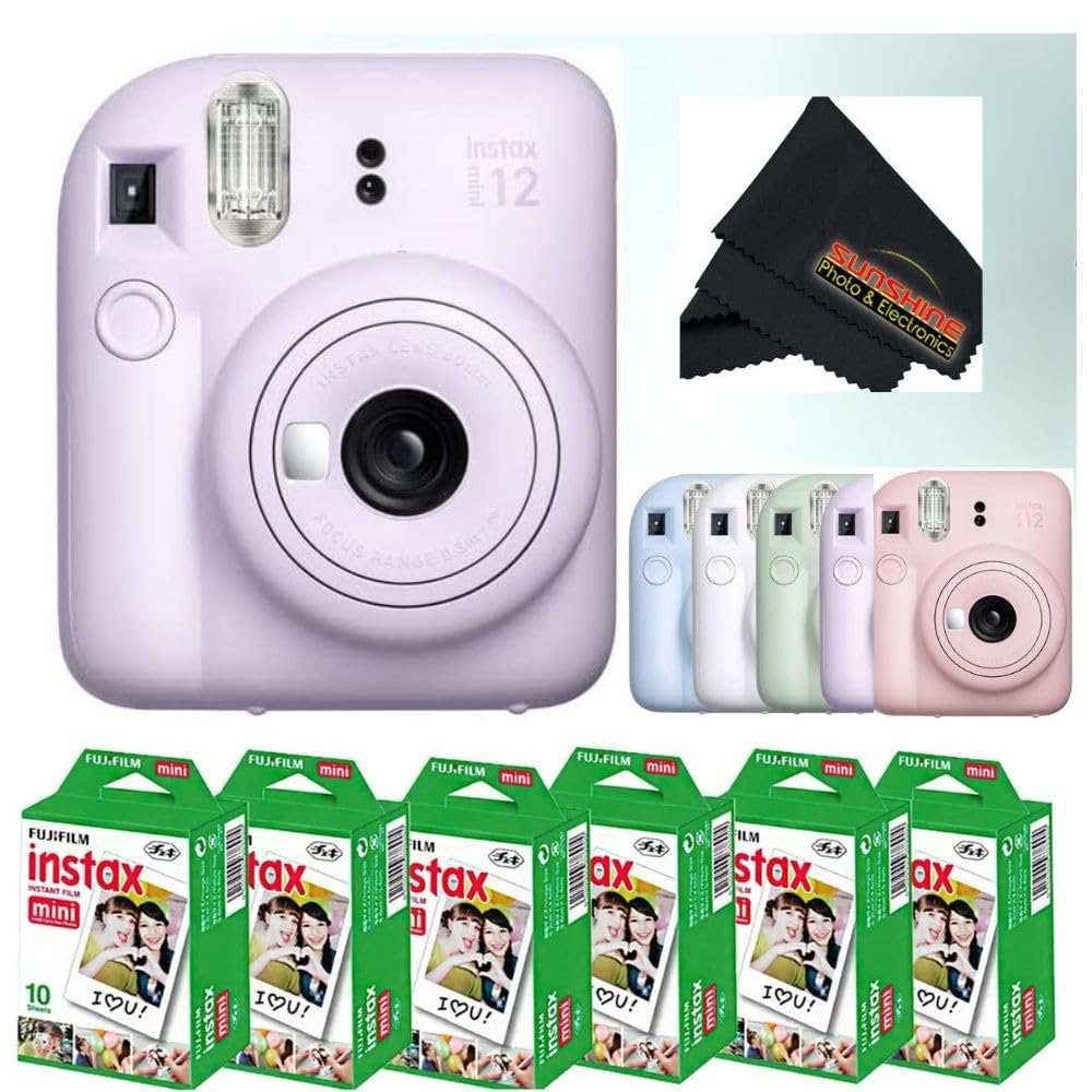 Fujifilm Instax Mini 12 Instant Camera - Lilac Purple w/ 3 Twin Packs