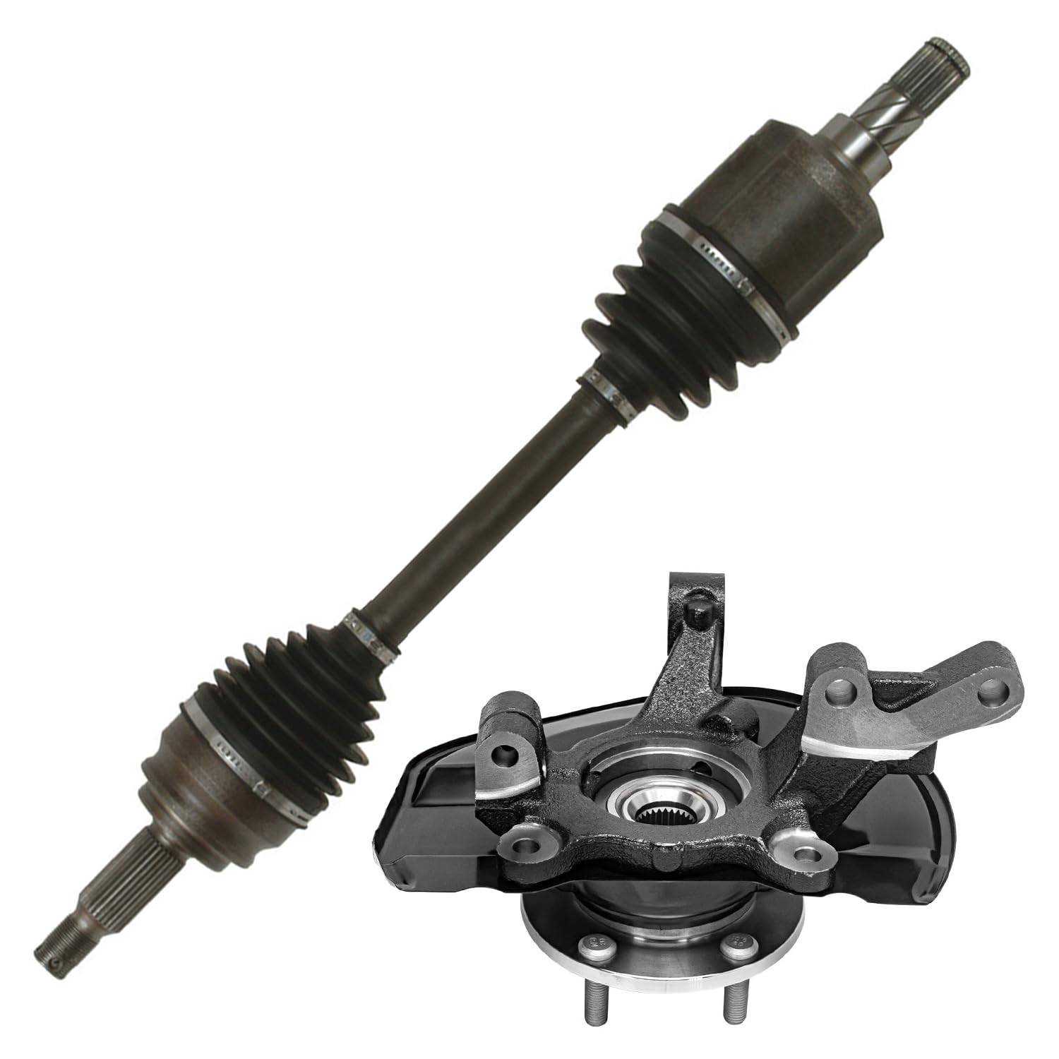 Detroit Axle - Front Left Steering Knuckle Kit for 07-17 Jeep Compass
