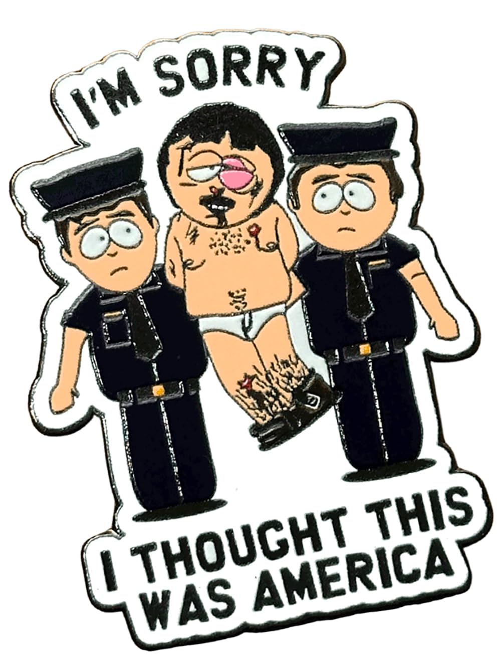 I Thought This Was America - South Park Collectible Enamel Pin, Small, Alloy Steel, no