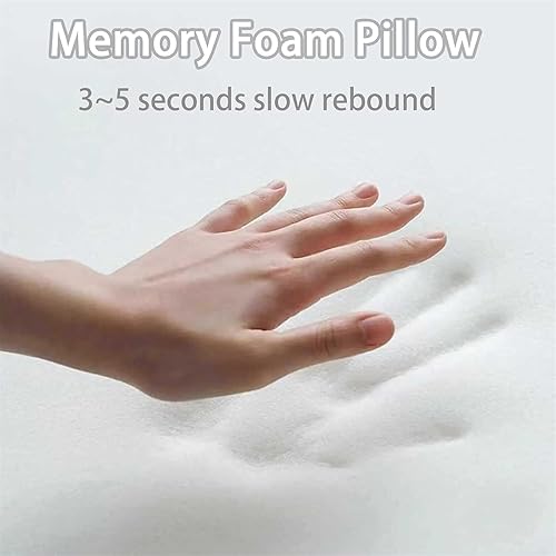 Miniatura 6 de Almohada ergonómica, transpirable y no sofocante, hecha de espuma viscoelástica, para soporte de cuello, para dormir de lado, espalda, boca abajo
