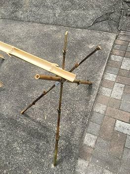 そうめん流しセット　本数指定注文　油抜き加工済み Amazon.co.jp: 『油抜き』天然 流しそうめんセット竹約2m40cm+足