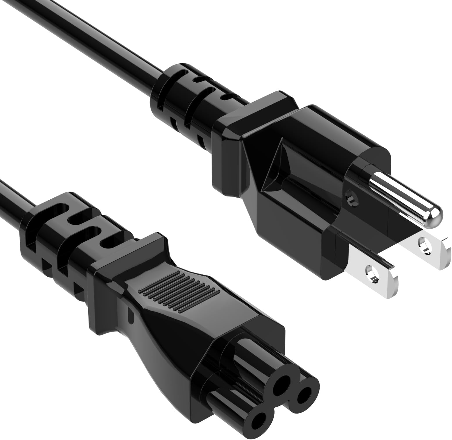 6ft 3 Prong Laptop Power Cord Mickey Mouse Cable - NEMA 5-15P to IEC C5 Power Cable Replacement for HP Dell Lenovo Asus Acer Samsung Laptop Charger Adapter, TV Monitor, LG Epson Printer