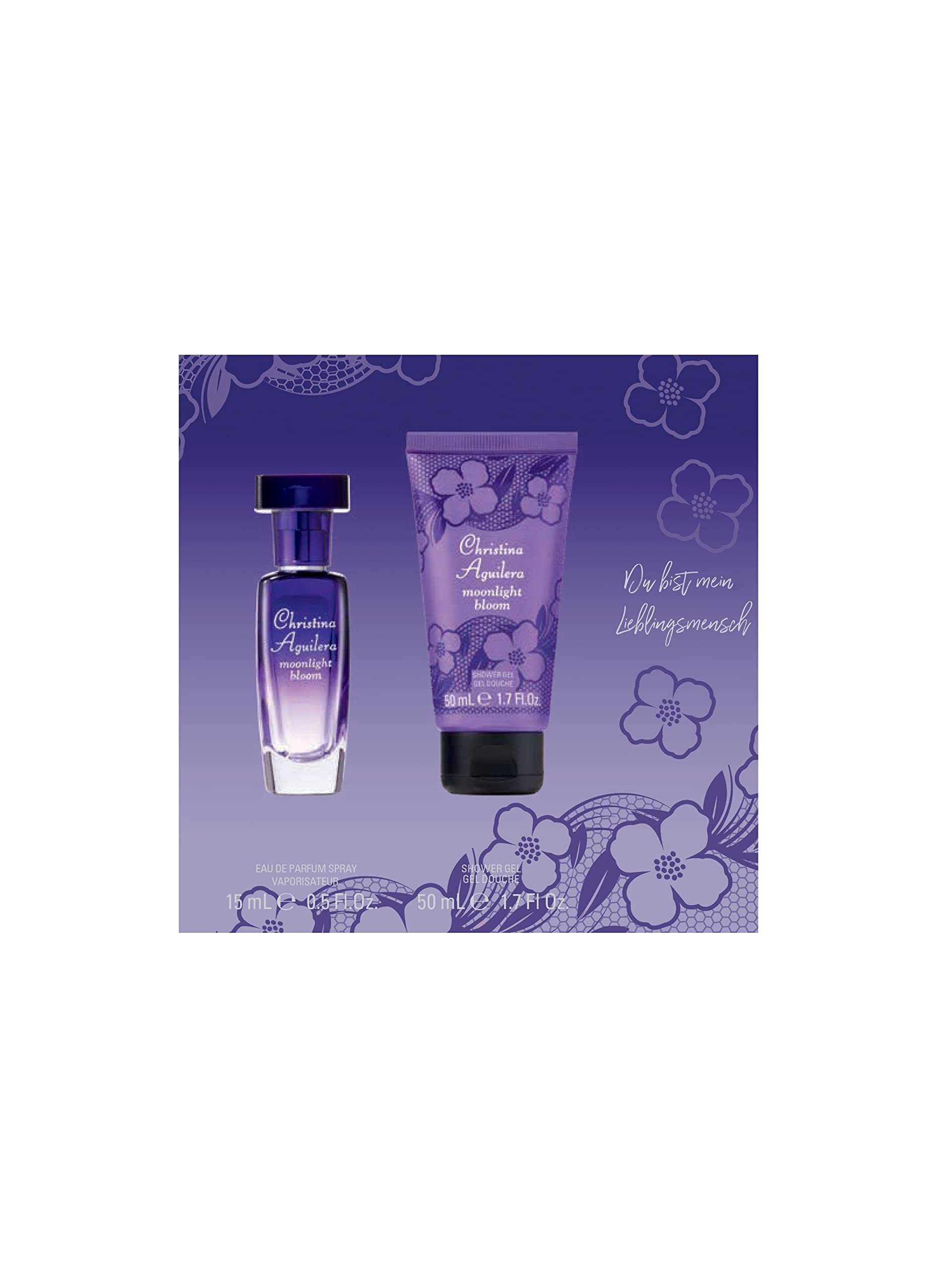 Christina Aguilera Moonlight Bloom Geschenkset, Eau de Parfum, Duschgel